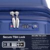 Expandable Hardshell Suitcase Double Spinner Wheels Pp Luggage Sets Lightweight Durable Suitcase & Tsa Lock, 3 Piece Set (20/24/28) - Navy - Image 7
