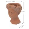 D6X9" Visage Head Bust Planter - Brown - Image 3