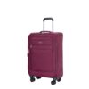 5 Piece Set (18/23/27/Travelbag /Toiletry Bag), Softshell Suitcase Spinner Wheels Terylene Polyester Luggage Sets Carry On Suitcase Luggage Lightweight Durable Suitcase - Wine Red - Image 16