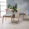 Candescent - Dining Chair With Curved Back And Wood Frame (Set of 2) - Gray - Image 2