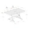Classic Extendable Trestle Dining Table - Antique Black - Image 6