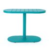 3 Piece Elegant Outdoor Bistro Set With 2 Chairs And Oval Table - Teal - Image 6