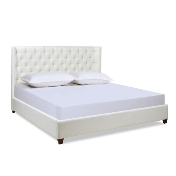 Manhattan - Shelter King Platform Bed Frame - Antique White