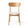 Brilliantine Dining Chair With Cushion And Wood Frame (Set of 2) - Light Beige / Natural Oak - Image 6