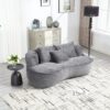 Bean Bag Sofa Lazy Sofa Durable Comfort Lounger High Back Bean Bag Chair Couch For Adults And Kids, Indoor & Outdoor - Dark Gray - Image 2