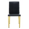 (Set of 4) Backrest Chairs With Gold Metal Legs A Perfect Pairing, Ideal For Minimalist And Modern Home Decor Styles - Black / Gold - Image 18