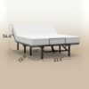 Adjustable Bed Base Frame With Head And Foot Incline, Quiet Motor, Queen Size Steel, Dual USB A, C Ports - Black - Image 3