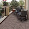 Wood Plastic Composite Deck Tiles (Set of 20), Sustainable Composite Decking Resist Rust, Water, Weather, Easy To Diy & Maintain, Ideal For Patios, Balconies, Rooftops - Light Coffee - Image 6