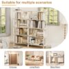 Vintage Industrial Style 5 Tier Large Bookshelf - White - Image 9