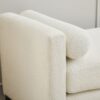 Elegant Upholstered Bench, Daybed, Ottoman With Wood Legs & 2 Bolster Pillows For End Of Bed, Bedroom, Living Room, Entryway - Ivory - Image 10