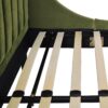 Aspen - Queen Vertical Tufted Modern Headboard Platform Bed Set - Olive Green - Image 14