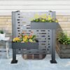 3Ft X 3Ft Air Conditioner Fence For Outdoor Units, Metal Privacy Fence Cover, Perfect To Conceal Air Conditioning Units - Charcoal - Image 2