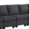 Cooper - 5 Seater Sofa With Cupholder - Dark Gray - Image 3