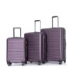 3 Piece Luggage Sets Lightweight Suitcase With Two Hooks, Spinner Wheels, Tsa Lock, (20/24/28) - Purple - Image 11