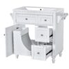 Bathroom Vanity With Top Sink, Modern Bathroom Storage Cabinet & 2 Drawers And A Tip-Out Drawer, Single Sink Bathroom Vanity - White - Image 13
