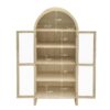 Tall Arched Kitchen Pantry, Modern Farmhouse Wood Kitchen Storage Cabinets, Arched Storage Display Cabinet With Adjustable Shelves, Versatile Cupboard For Kitchen, Dining Room - Natural - Image 6
