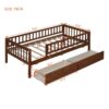 Twin Size Daybed Bed With Two Drawers - Walnut - Image 15