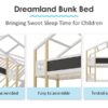 Twin Over Twin House Bunk Bed With White Storage Staircase And Blackboards - White - Image 9