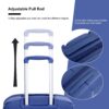 Expandable Hardshell Suitcase Double Spinner Wheels Pp Luggage Sets Lightweight Durable Suitcase & Tsa Lock, 3 Piece Set (20/24/28) - Navy - Image 9