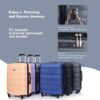 Expandable 3 Piece Luggage Sets Pc Lightweight & Durable Suitcase With Two Hooks, Spinner Wheels, Tsa Lock, (21/25/29) - Gray - Image 7