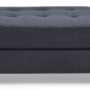 Sleek Contemporary Upholstered Ottoman - Black - Image 4