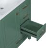 Bathroom Vanity, Modern Bathroom Cabinet With Sink Combo Set, Bathroom Storage Cabinet With A Soft Closing Door And 3 Drawers, Solid Wood Frame - Green - Image 18