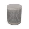 Outdoor Lightweight End Table Round Concrete Outdoor Side Table - Natural - Image 6