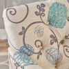 Vitality - Club Chair With Button Tufted Diamond Stitching And Turned Legs - Blue / White - Image 8