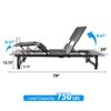 Adjustable Bed Base Frame Queen With Head And Foot Incline And Wireless Remote - Antique Black - Image 3