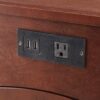 Traditional End Table With Charging Station, Narrow Side Table With USB Ports And Outlets - Red Walnut - Image 13