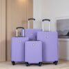 Luggage 4 Piece Lightweight Suitcase With Rotating Wheels, 24" And 28" With Tsa Lock, (16/20/24/28) - Light Purple - Image 2