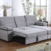 Kipling - Reversible Sleeper Sectional Sofa Chaise - Gray - Image 7