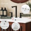 30" Vintage Bathroom Vanity With Ceramic Sink, Modern Bathroom Vanity Cabinet With 2 Soft Close Doors, Equpiied With 4 Sturdy Iron Legs - Antique Dark Brown - Image 7