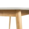 Dining Table With Splayed Rubberwood Legs & Faux Wood Tabletop, Mid Century Modern - White Oak - Image 12