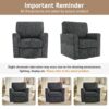 360 Degree Swivel Chair Accent Barrel Armchair With Side Pockets, Compact Design For Living Room, Bedroom, Office - Gray - Image 8