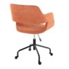 Margarite - Contemporary Adjustable Office Chair - Black / Orange - Image 3