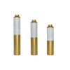 Modern Droplet Shaped Floor Vase Set Honeycomb Design, 3 Piece Metal Decorative Vases For Home Interior Display - Gold / White - Image 3