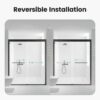 Semi-Frameless Double Sliding Shower Door, Bypass Shower Door, 1 / 4" (6Mm) Thick SGCC Tempered Glass Door - Black - Image 9