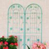 4 Pack Metal Garden Trellis Rustproof Trellis For Climbing Plants Outdoor Flower Support - Green - Image 4