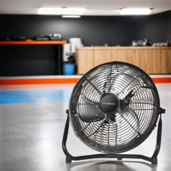 3 Speed High Velocity Industrial Heavy Duty Metal Floor Fan With Tilting Head, For Outdoor / Indoor Use - Black
