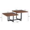 Perfectly Integrating Modern And Scandinavian Styles Double Deck Coffee Table - Walnut - Image 3