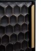 3 Door Storage Cabinet, Buffet Sideboard With Adjustable Shelves, Honeycomb Seamless Hexagons Pattern Metal Door For Living Room, Dining Room, Kitchen, Entrance - Black - Image 17