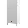Bamboo Storage Cabinet With Tall Linen Tower, Multi Functional For Bathroom And Living Spaces - White - Image 12