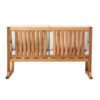 Contemporary Solid Wood Slat Back Patio Loveseat - Natural - Image 2