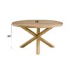 Kasem - Round Dining Table - Oak - Image 5