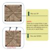 Water Hyacinth Woven Bar Stools With Back Support, Counter Height Dining Chairs (Set of 2) - Natural - Image 6