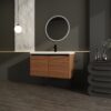 36" Bathroom Vanity Set With Resin Countertop Sink And 2 Doors - Brown - Image 2