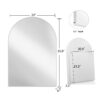 Arched Recessed Medicine Cabinet, Metal Framed Bathroom Wall Cabinet With Mirror And Adjustable Shelves, Wall Mirror With Storage For Bathroom - White - Image 8