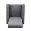 Bolt - Upholstered Recliner Chair With Stainless Steel Base - Gray / Chrome - Image 7