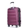 Luggage Set Of 5 Pieces, Expandable Hard Pc Luggage Set With Tsa Lock For Rotating Wheels, Lightweight Rolling Luggage - Wine Red - Image 11